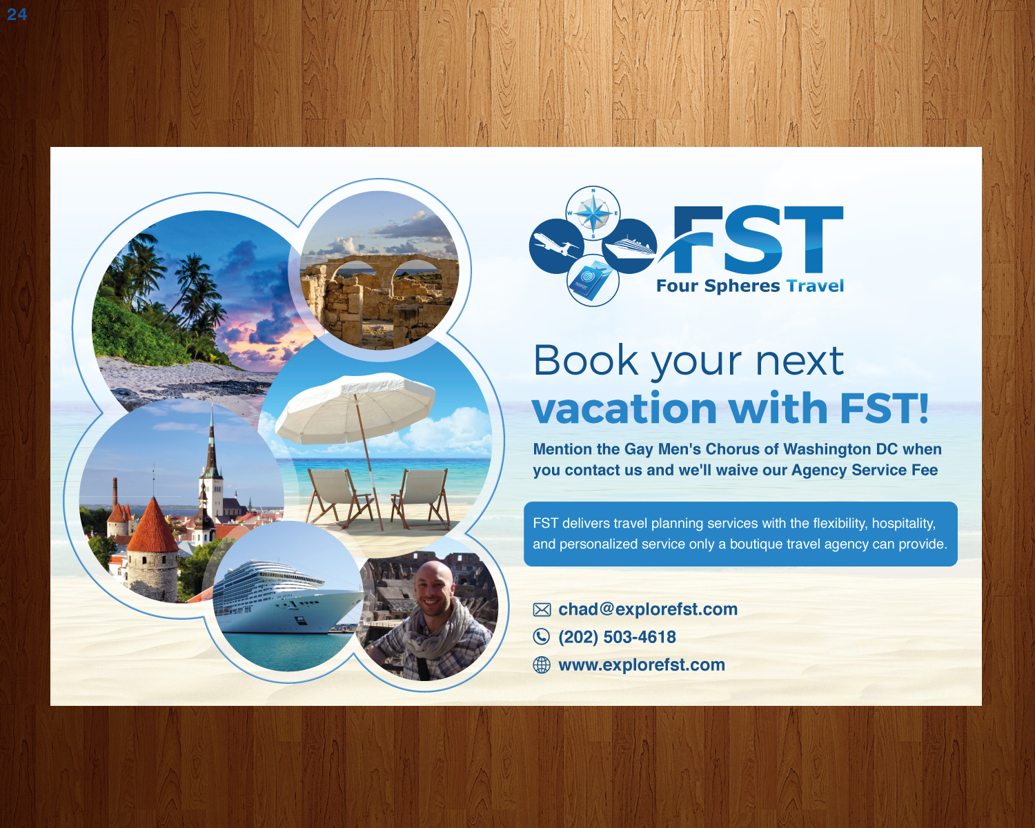 Advertisement Design by uniquedesign10 for Four Spheres Travel | Design #14440799