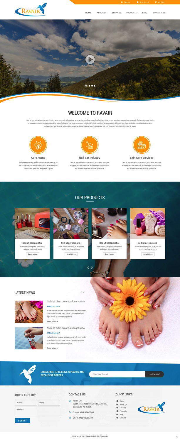 Web Design by pb for RAVAIR LTD | Design #14509513
