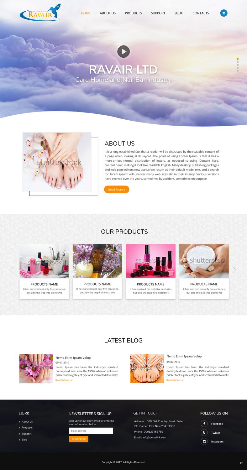 Web Design by pb for RAVAIR LTD | Design #14509519