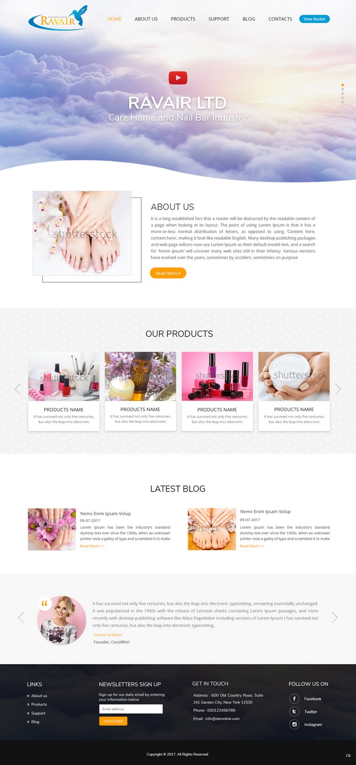 Web Design by pb for RAVAIR LTD | Design #14580244
