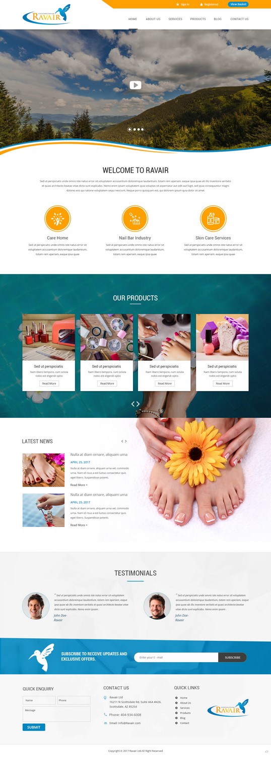 Web Design by pb for RAVAIR LTD | Design #14580245