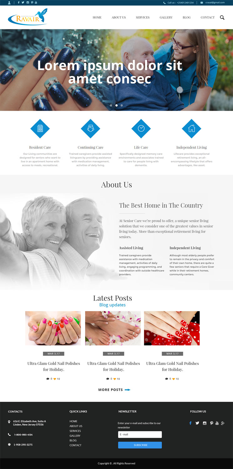 Diseño Web por e-graphics para RAVAIR LTD | Diseño #14506083