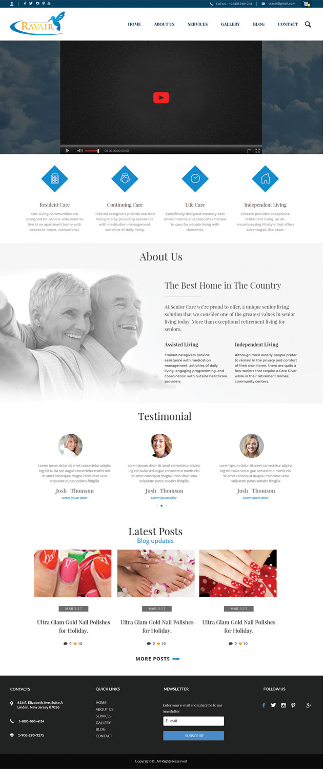 Web Design by e-graphics for RAVAIR LTD | Design #14618083