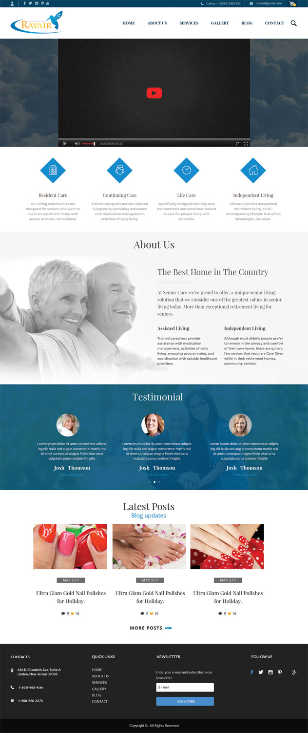 Web Design by e-graphics for RAVAIR LTD | Design #14618084