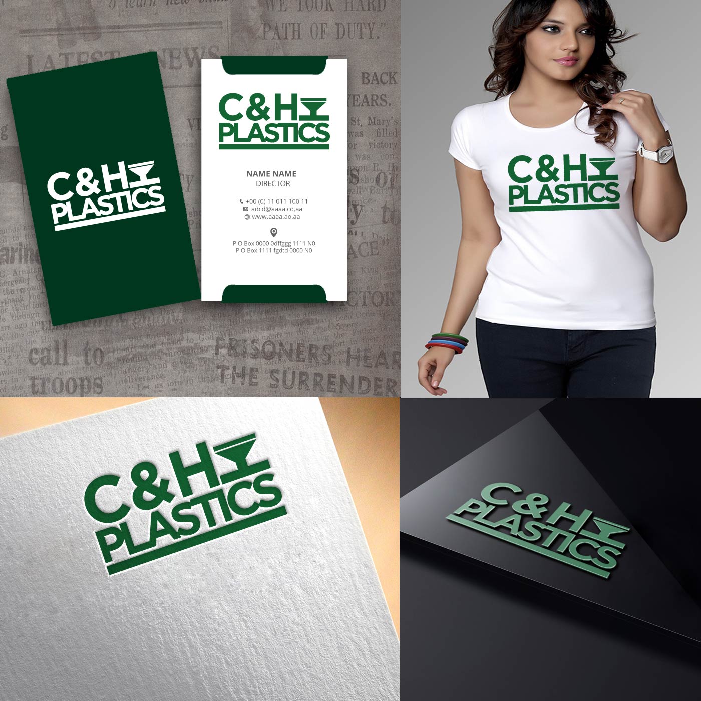 Logo Design by zebronicgraphic for C&H Plastics, Inc. | Design #14480307
