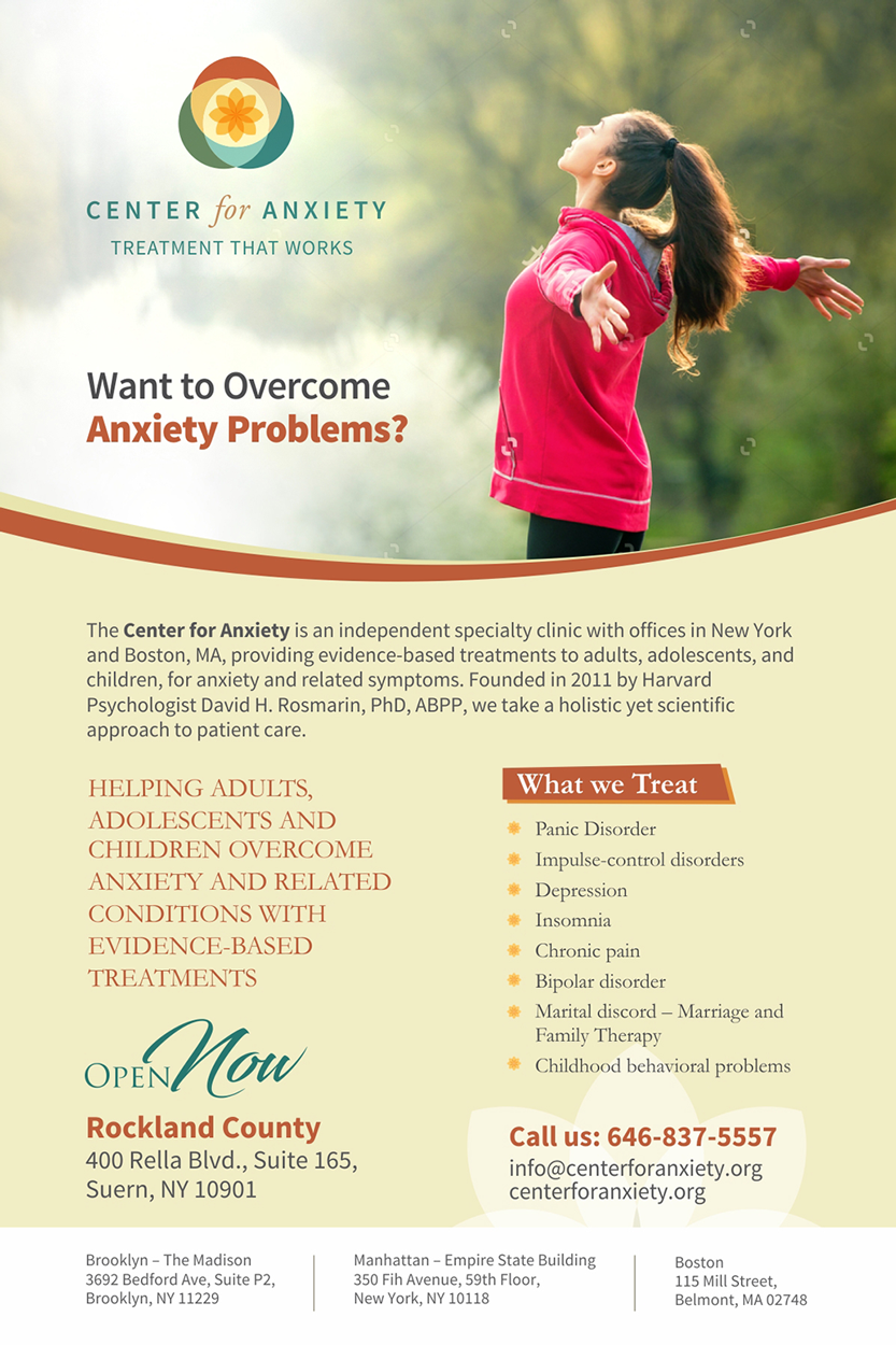 Advertisement Design by D Creative for Center for Anxiety | Design #14457948