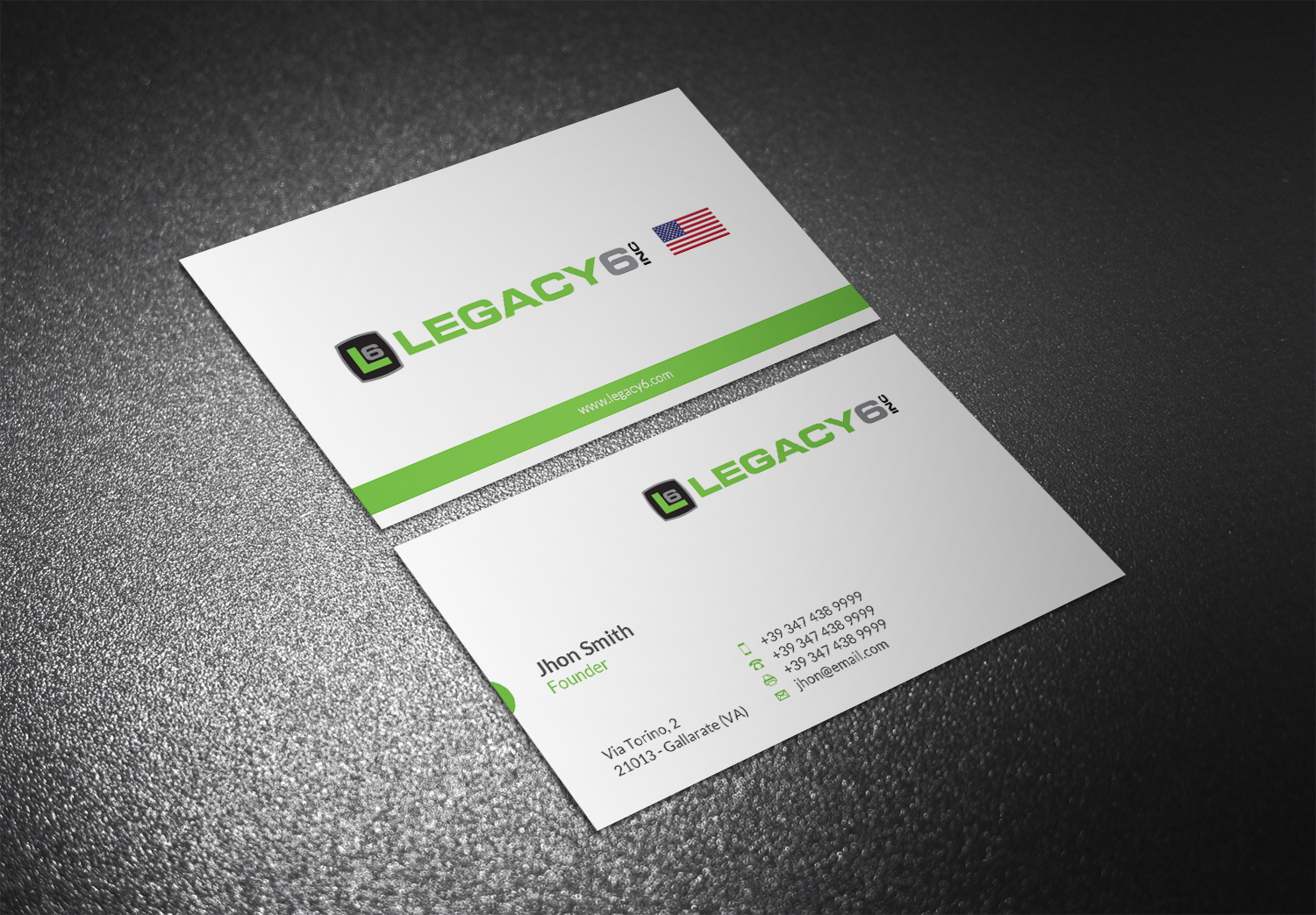 Business Card Design by Eggo May P for Legacy 6 Inc | Design #14516074
