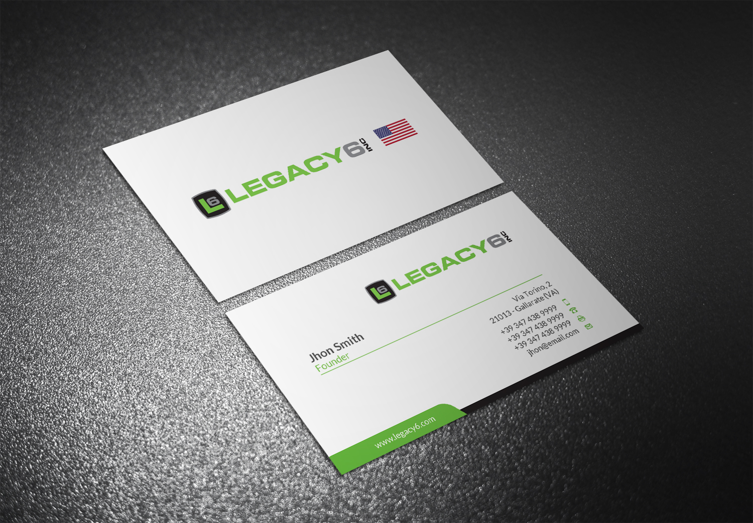 Business Card Design by Eggo May P for Legacy 6 Inc | Design #14516075