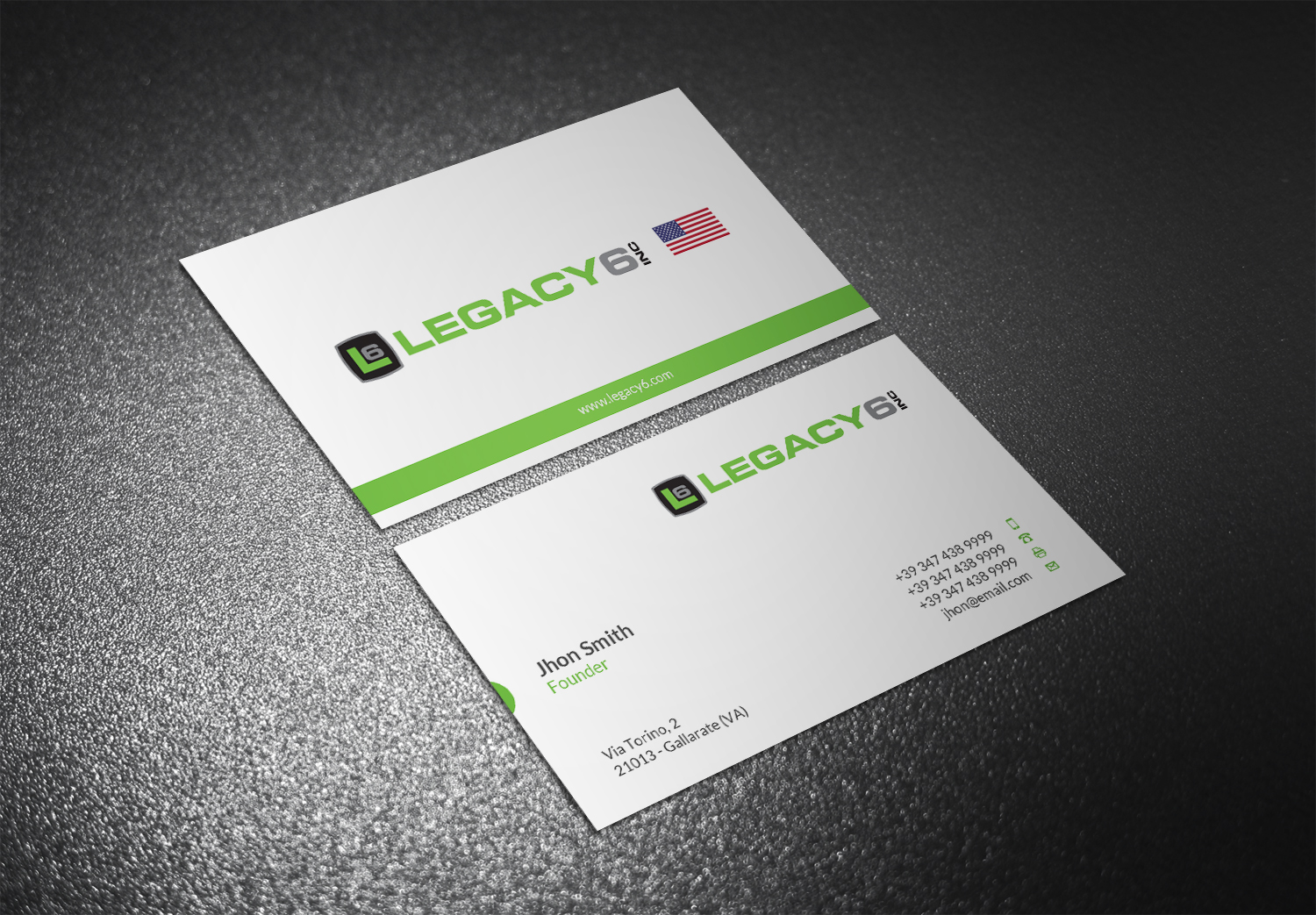 Business Card Design by Eggo May P for Legacy 6 Inc | Design #14516076