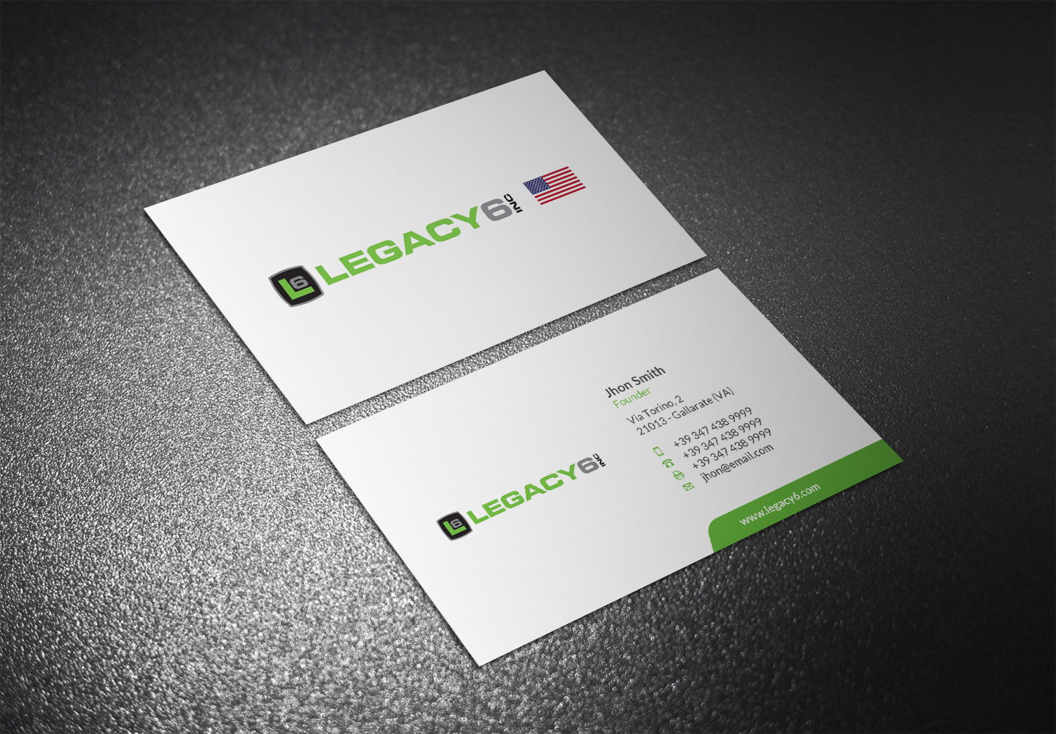 Business Card Design by Eggo May P for Legacy 6 Inc | Design #14516079