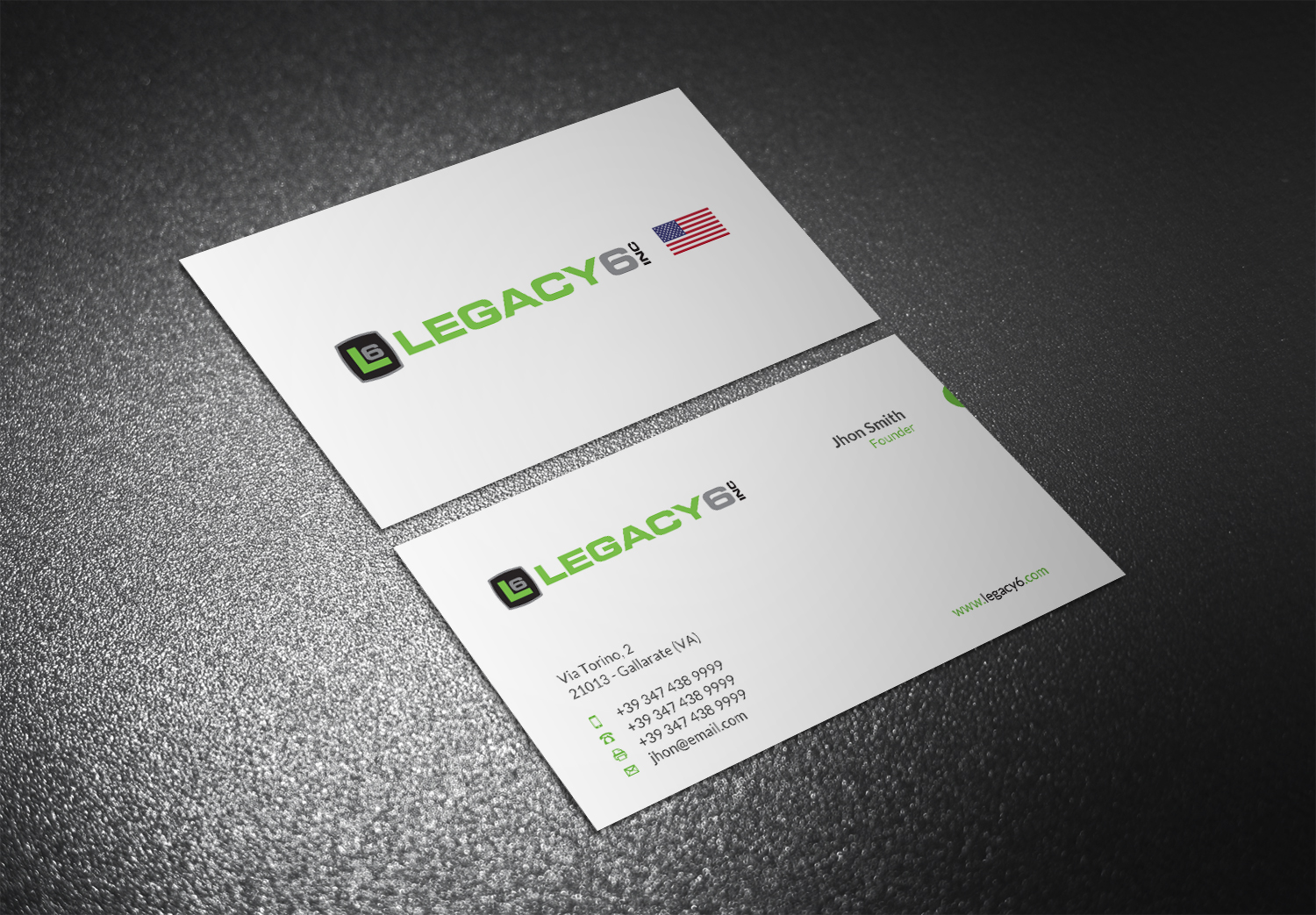 Business Card Design by Eggo May P for Legacy 6 Inc | Design #14516080