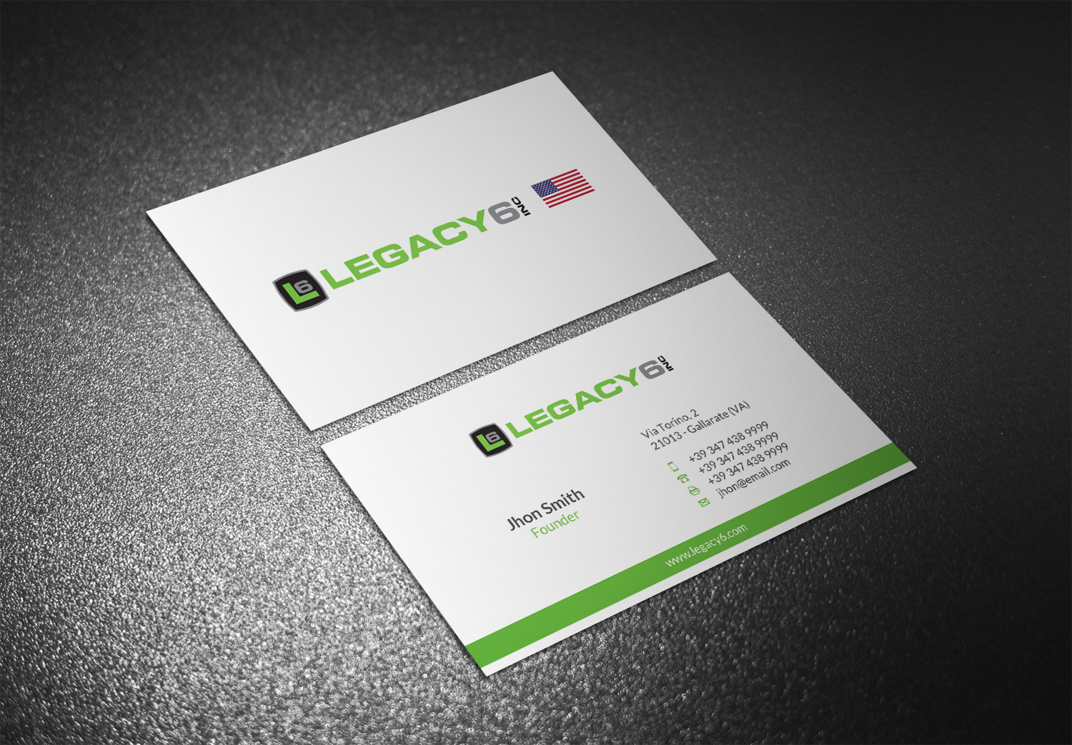 Business Card Design by Eggo May P for Legacy 6 Inc | Design #14516081