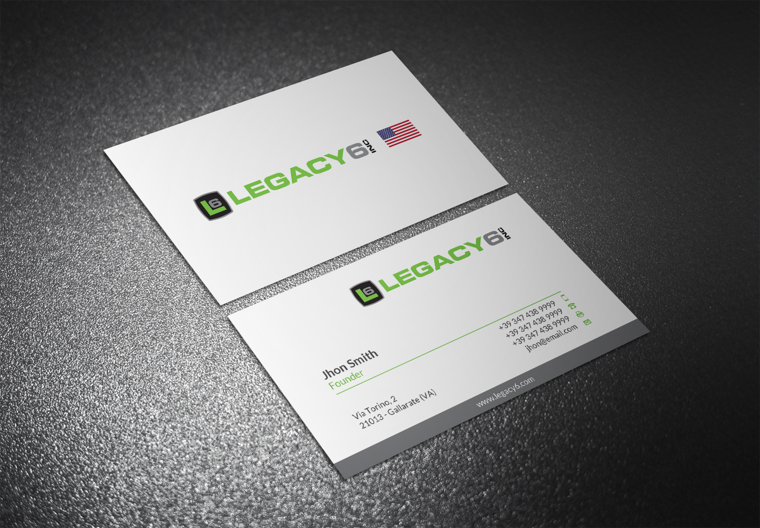Business Card Design by Eggo May P for Legacy 6 Inc | Design #14516082