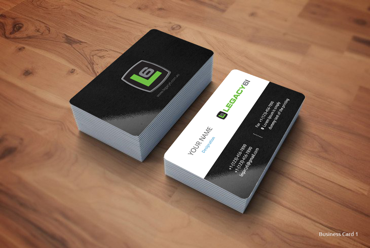Business Card Design by Sketchweb for Legacy 6 Inc | Design #14505202