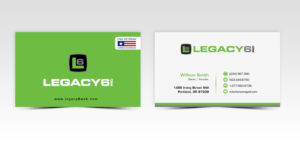 Business Card Design by Pointless Pixels India for Legacy 6 Inc | Design: #14462517