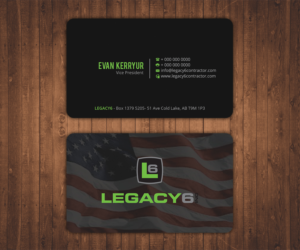 Business Card Design by Stylez Designz for Legacy 6 Inc | Design: #14583067