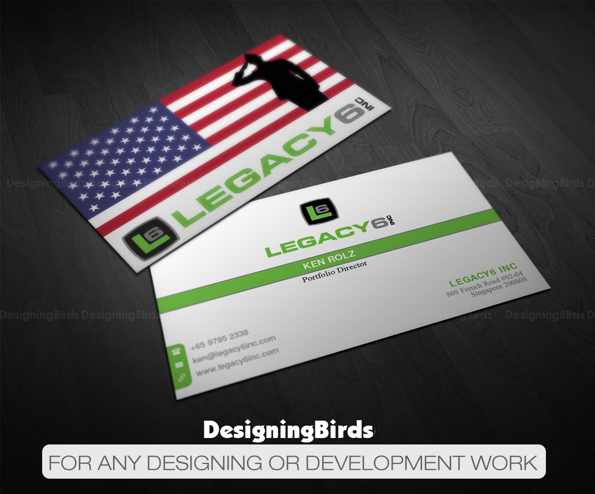 Visitenkarten-Design von Designing Birds für Legacy 6 Inc | Design #14463380