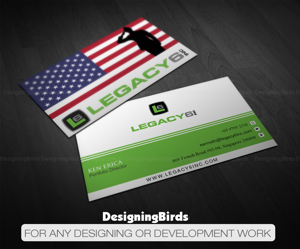 Visitenkarten-Design von Designing Birds für Legacy 6 Inc | Design #14463909