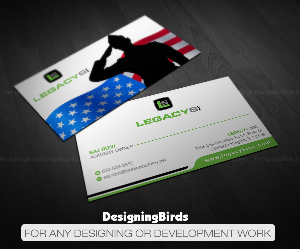 Visitenkarten-Design von Designing Birds für Legacy 6 Inc | Design #14464298