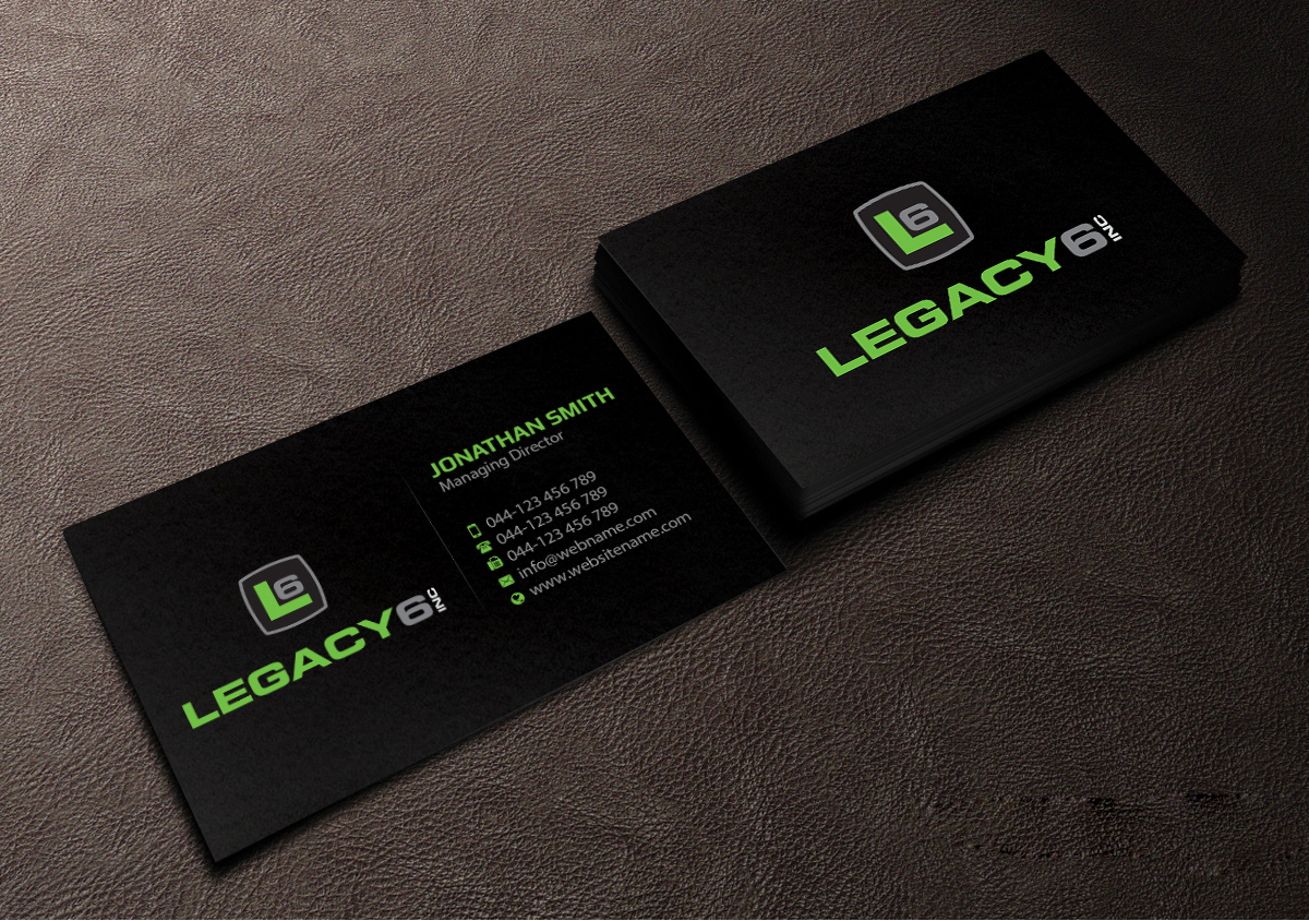 Business Card Design by Creations Box 2015 for Legacy 6 Inc | Design #14463195