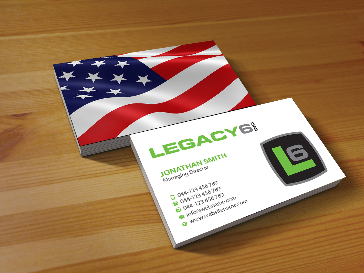 Business Card Design by Creations Box 2015 for Legacy 6 Inc | Design #14463202