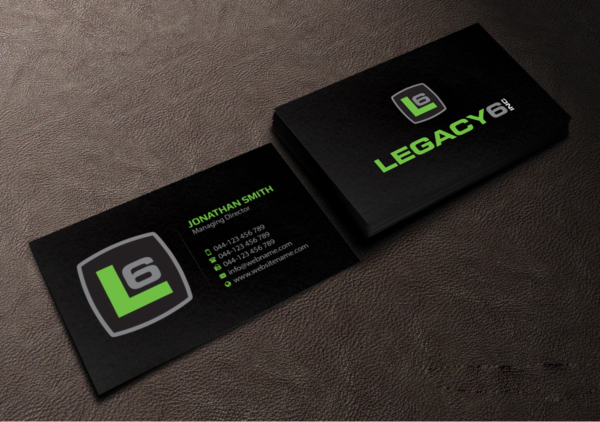 Business Card Design by Creations Box 2015 for Legacy 6 Inc | Design #14463203