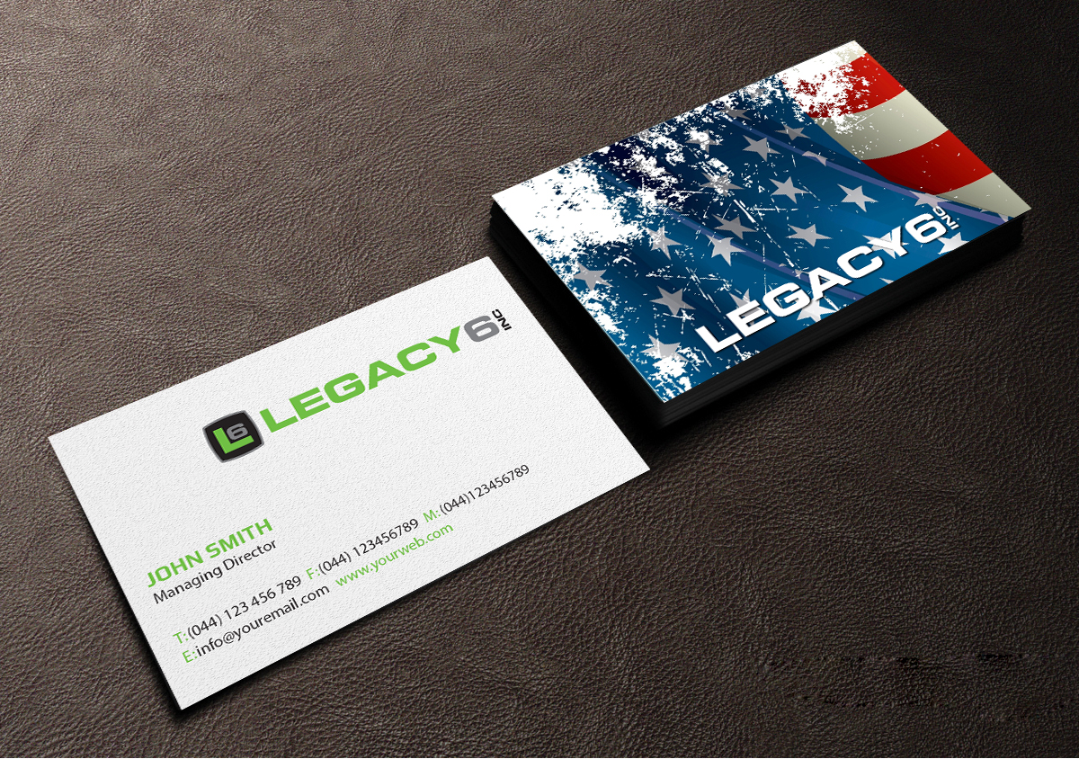 Business Card Design by Creations Box 2015 for Legacy 6 Inc | Design #14463211