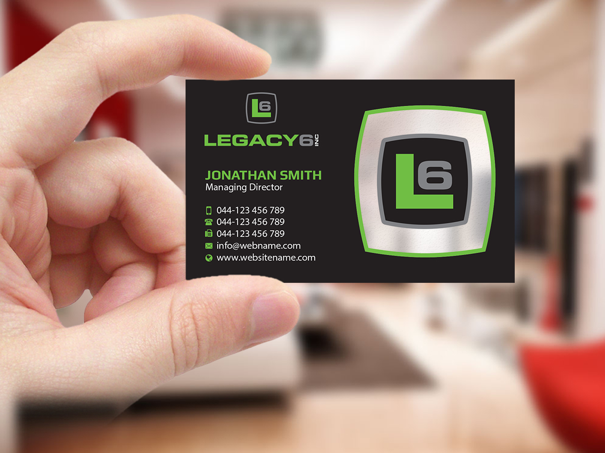 Business Card Design by Creations Box 2015 for Legacy 6 Inc | Design #14463213
