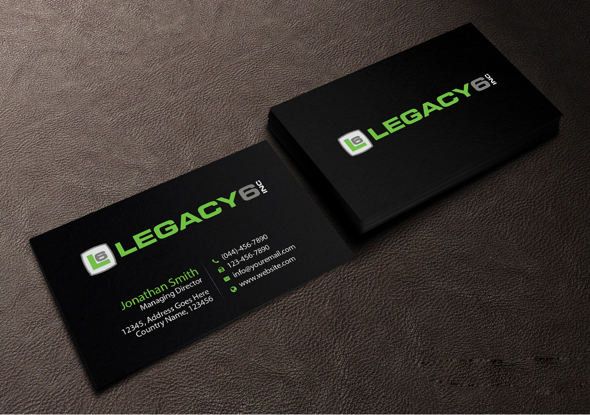 Business Card Design by Creations Box 2015 for Legacy 6 Inc | Design #14468304