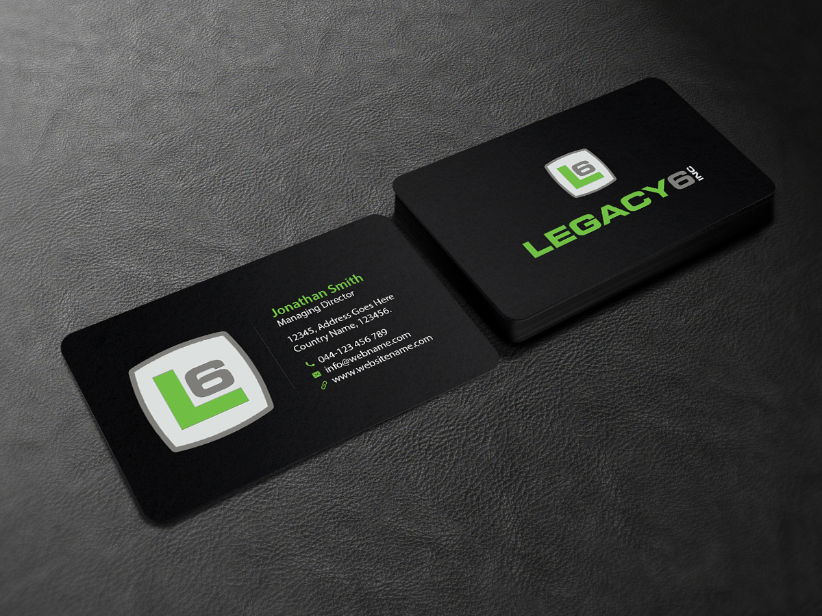 Business Card Design by Creations Box 2015 for Legacy 6 Inc | Design #14468306
