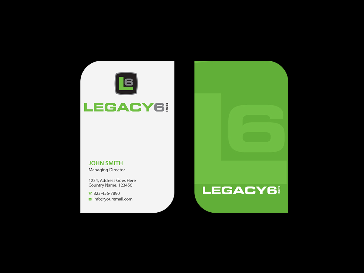 Business Card Design by Creations Box 2015 for Legacy 6 Inc | Design #14468312