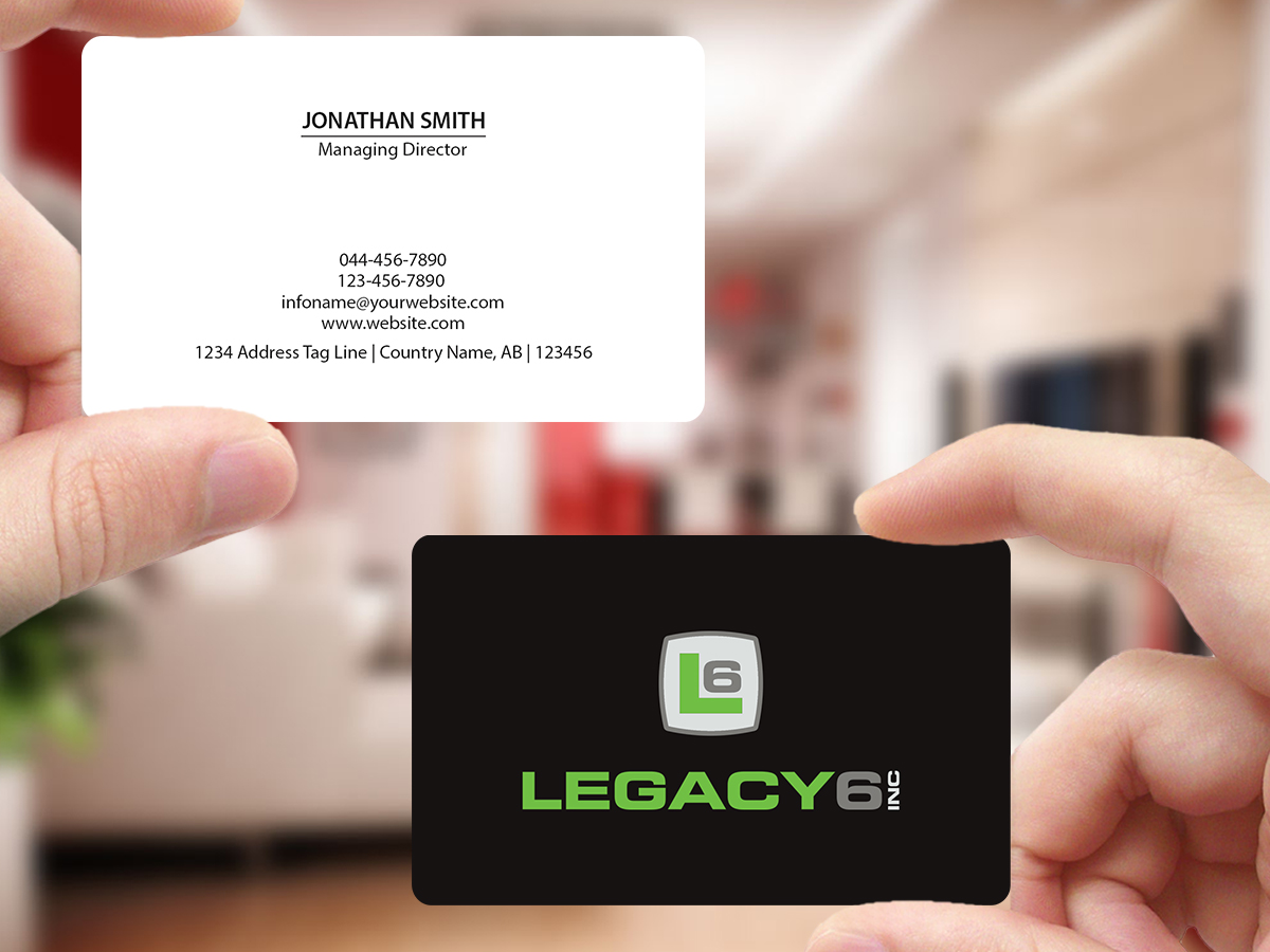 Business Card Design by Creations Box 2015 for Legacy 6 Inc | Design #14468322