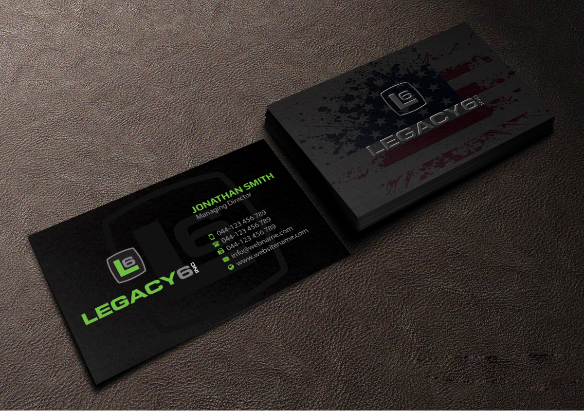 Business Card Design by Creations Box 2015 for Legacy 6 Inc | Design #14708352