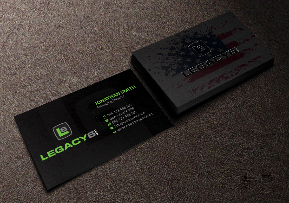 Business Card Design by Creations Box 2015 for Legacy 6 Inc | Design #14708353