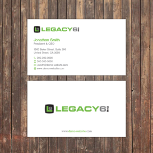 Business Card Design by Sky007 for Legacy 6 Inc | Design: #14458037