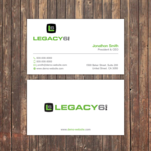Business Card Design by Sky007 for Legacy 6 Inc | Design: #14458133