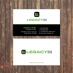 Business Card Design by Sky007 for Legacy 6 Inc | Design: #14458284
