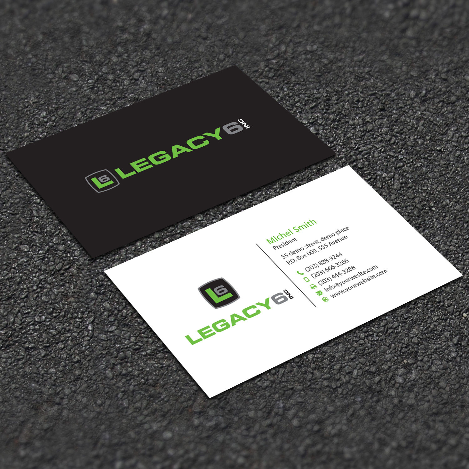 Design de Carte de Visite par Right_D pour Legacy 6 Inc | Design #14459827