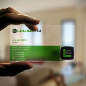Diseño de Tarjeta de Presentación por Right_D para Legacy 6 Inc | Diseño: #14459963