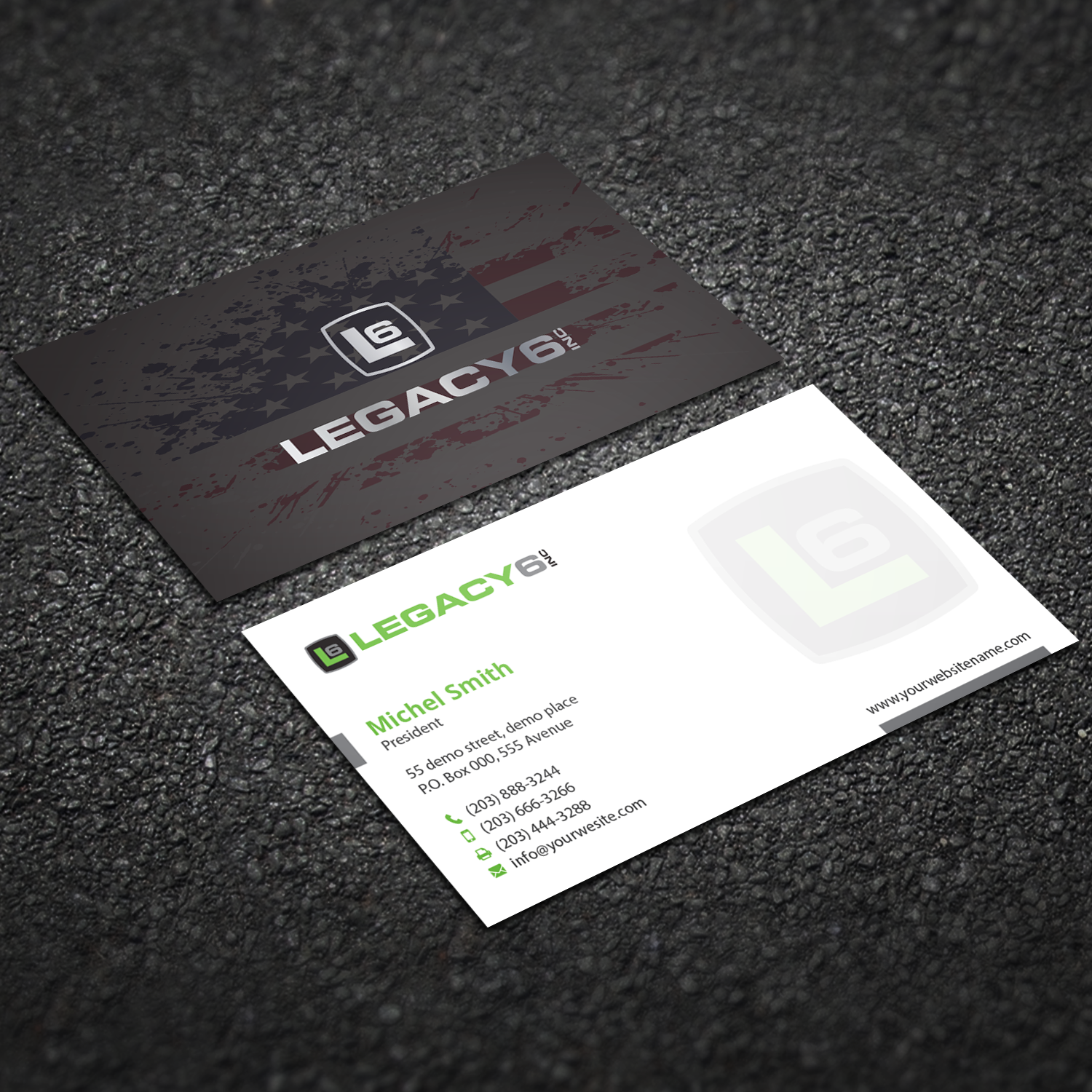 Business Card Design by Right_D for Legacy 6 Inc | Design #14694580