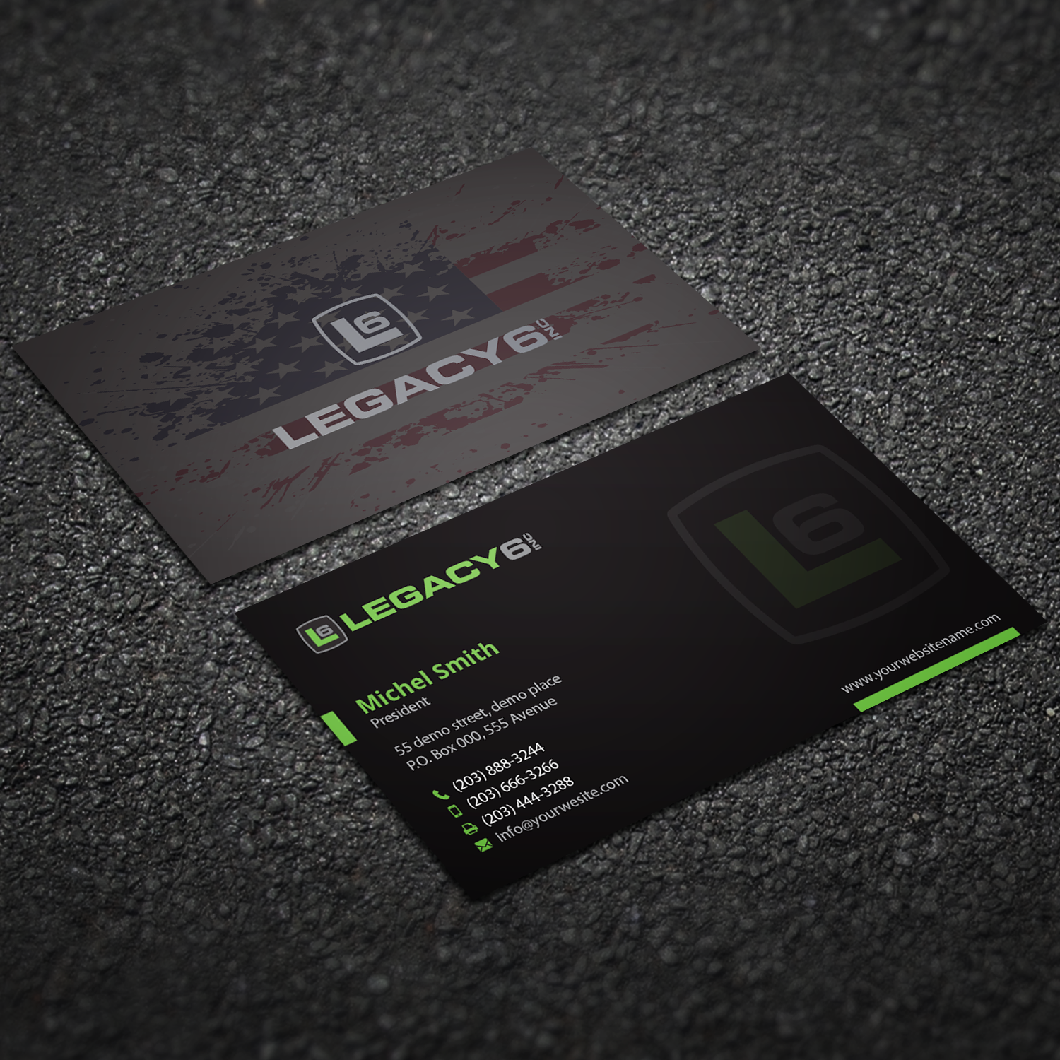 Business Card Design by Right_D for Legacy 6 Inc | Design #14700302