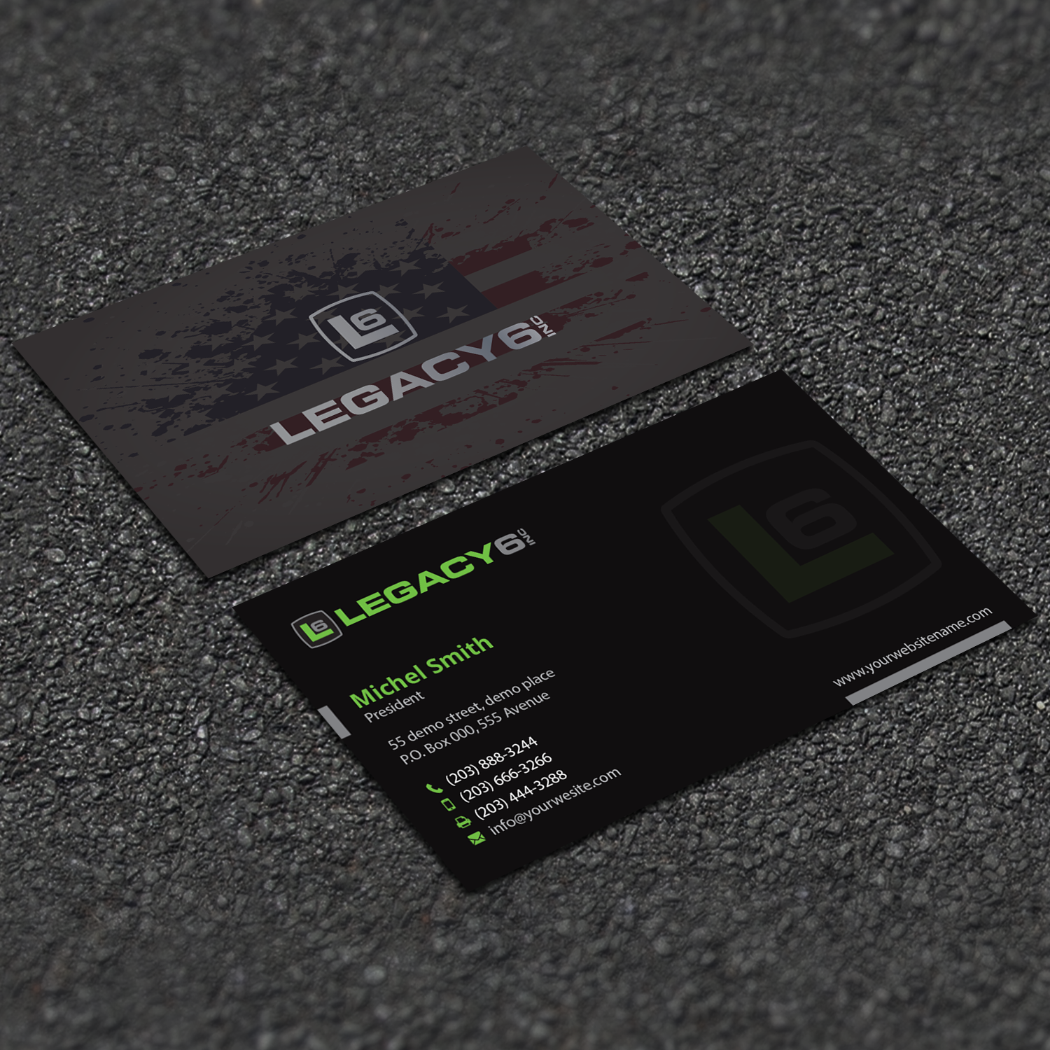 Business Card Design by Right_D for Legacy 6 Inc | Design #14700304