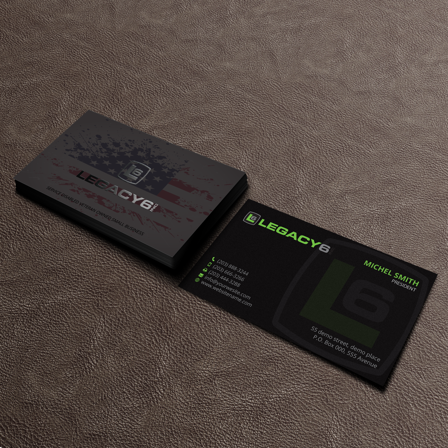 Business Card Design by Right_D for Legacy 6 Inc | Design #14750865