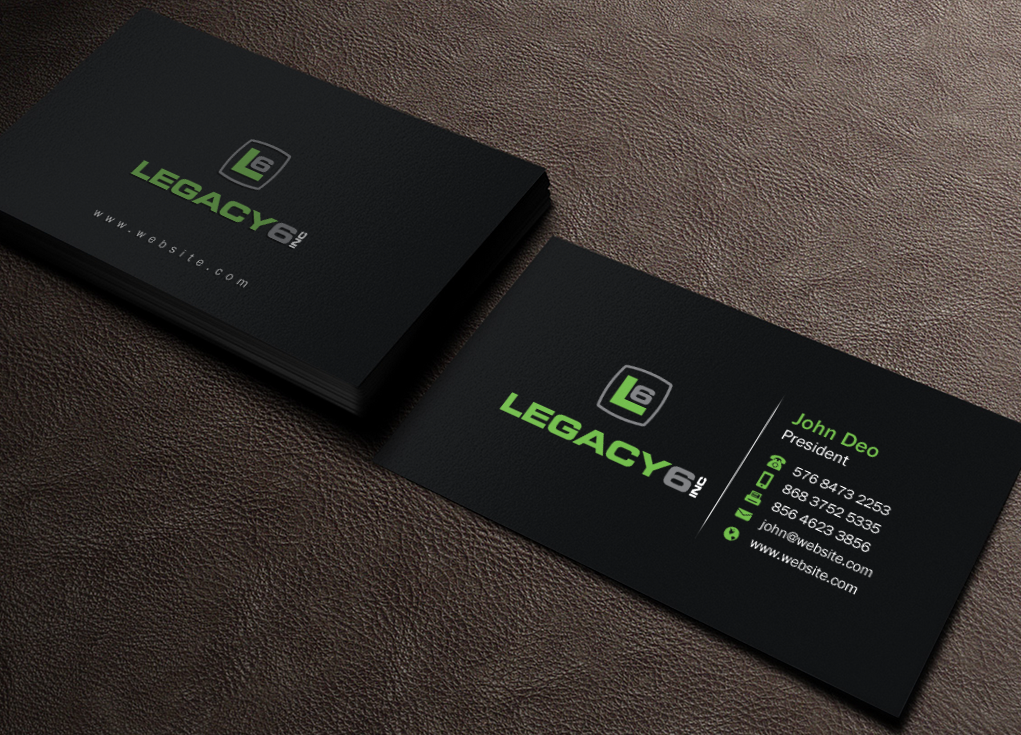 Business Card Design by Brand aid for Legacy 6 Inc | Design #14474826