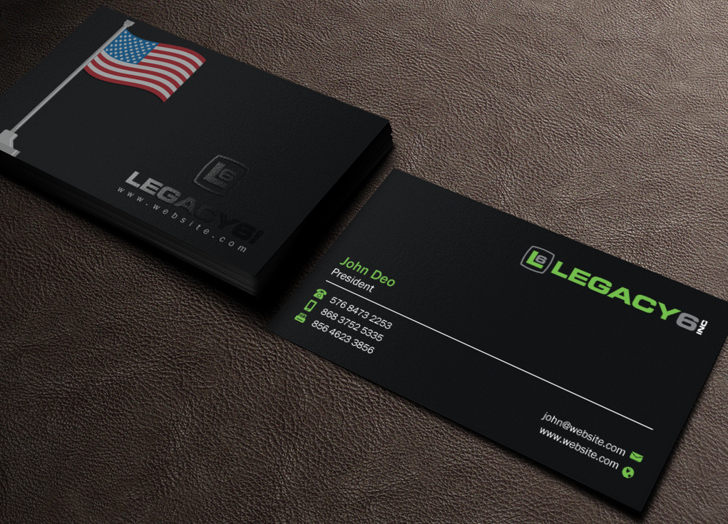 Business Card Design by Brand aid for Legacy 6 Inc | Design #14475678