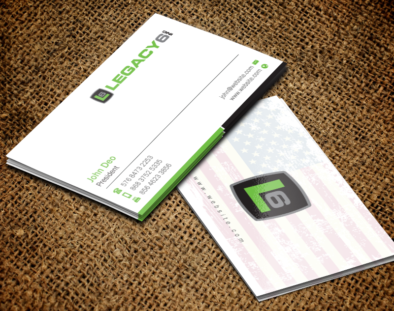 Business Card Design by Brand aid for Legacy 6 Inc | Design #14475680