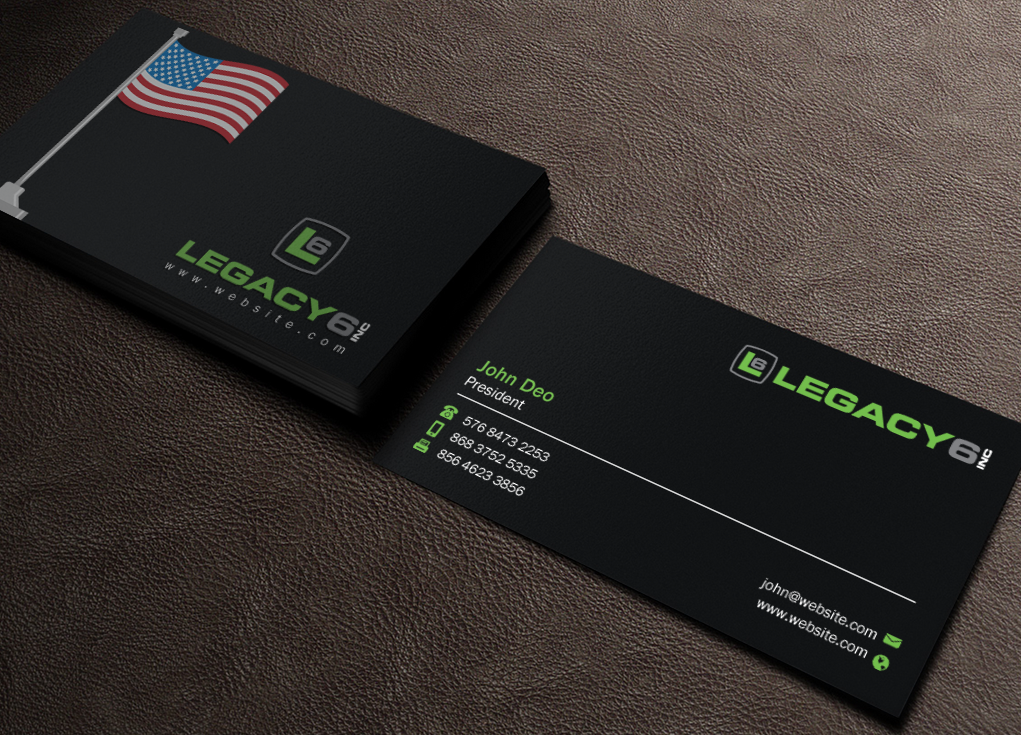 Business Card Design by Brand aid for Legacy 6 Inc | Design #14475681