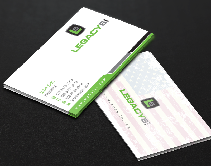 Business Card Design by Brand aid for Legacy 6 Inc | Design #14475690