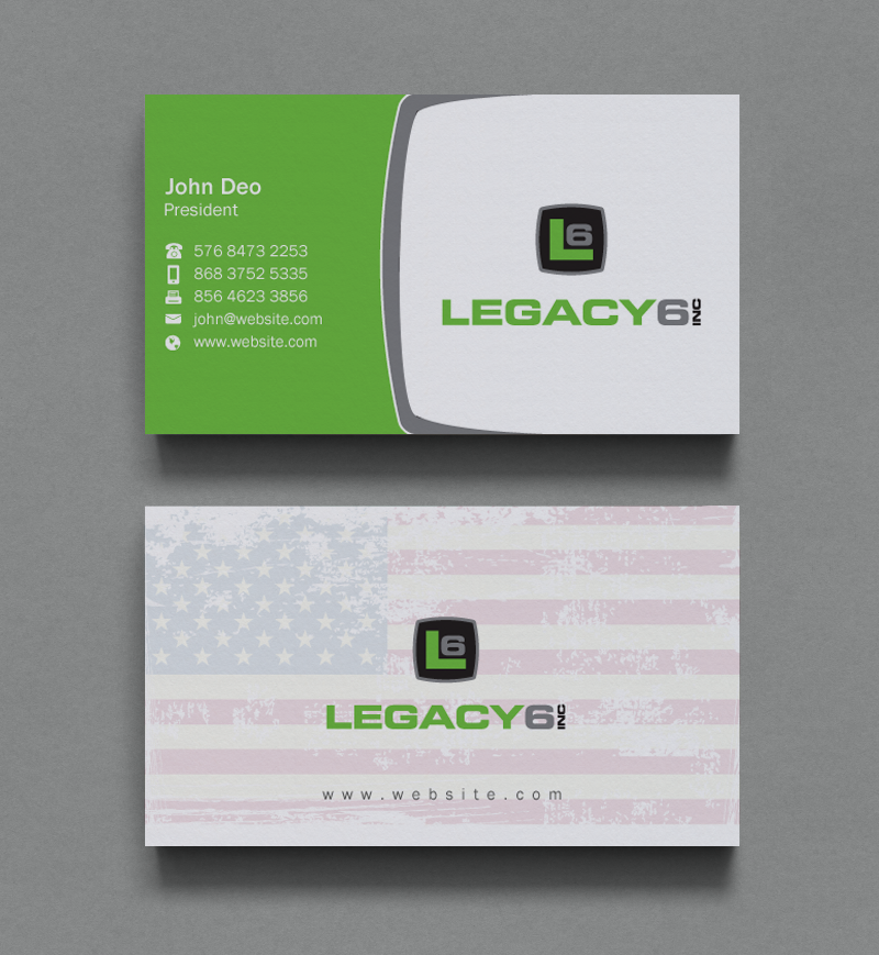 Business Card Design by Brand aid for Legacy 6 Inc | Design #14475759