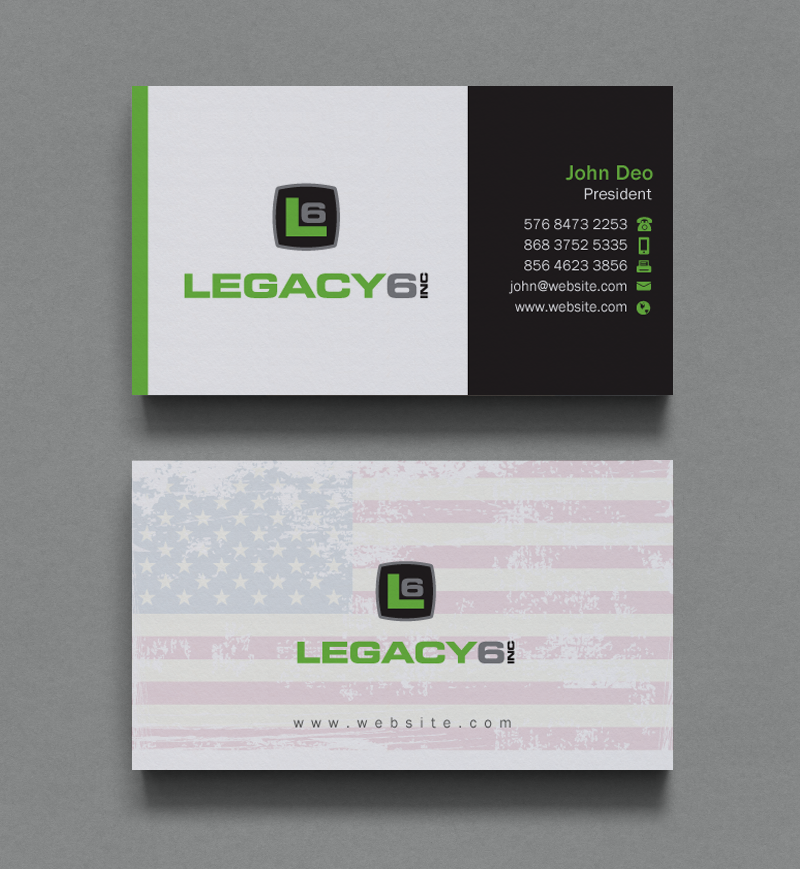 Business Card Design by Brand aid for Legacy 6 Inc | Design #14475760